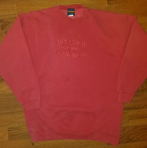 Old  Embroidered ivy crew crewneck